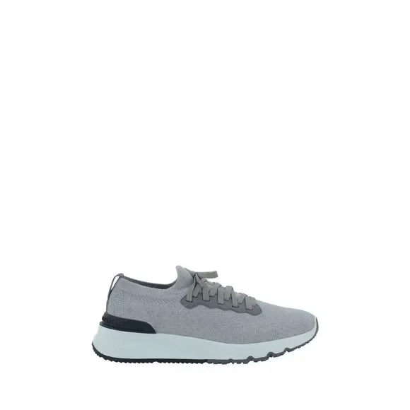 Brunello Cucinelli Gray Rubber Low Top Sneakers - Picture 1 of 8